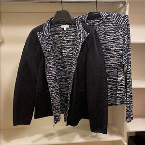 St. John Sport Patterned Jacket and Top Set